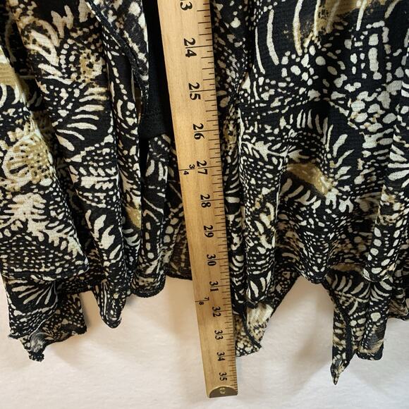 VTG Ice Womens Sheer Mesh Asymmetrical Midi Skirt Sz L Fairy Grunge Boho Stretch - Picture 7 of 11